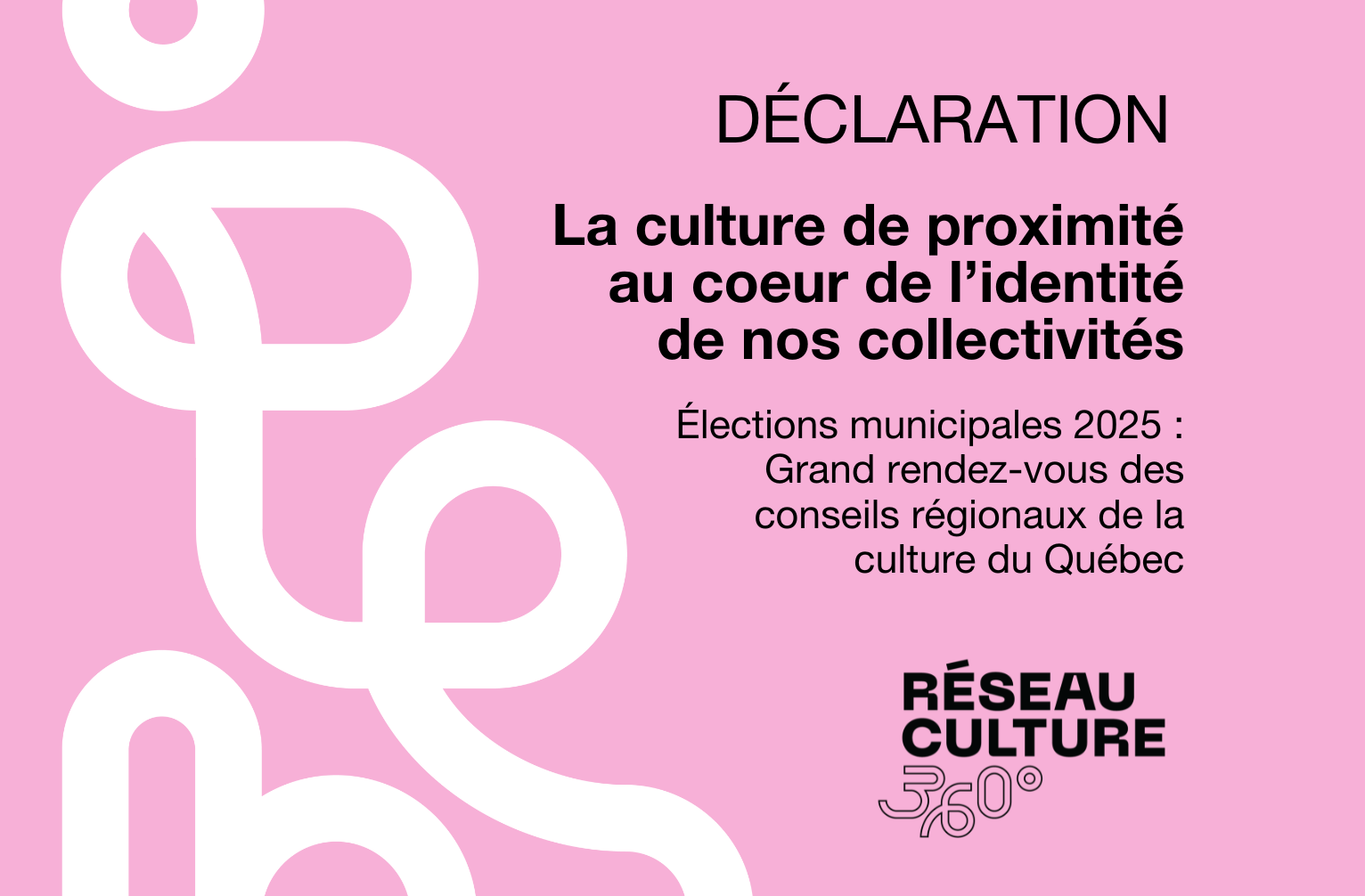 DÉCLARATION / La culture de proximité au coeur de l'identité de nos collectivités
